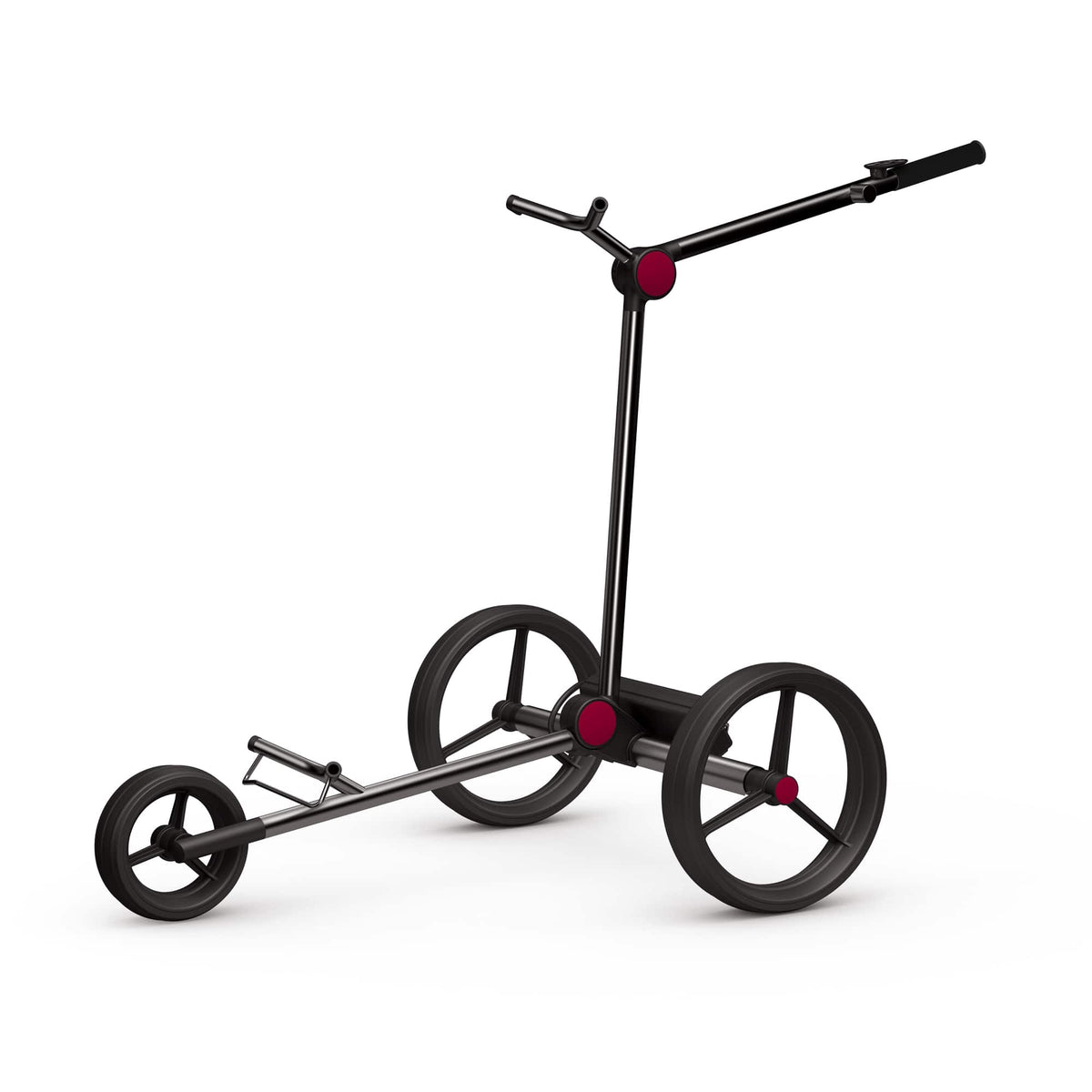GolfQuant 1e Titan-Elektrocaddy in Brandrot