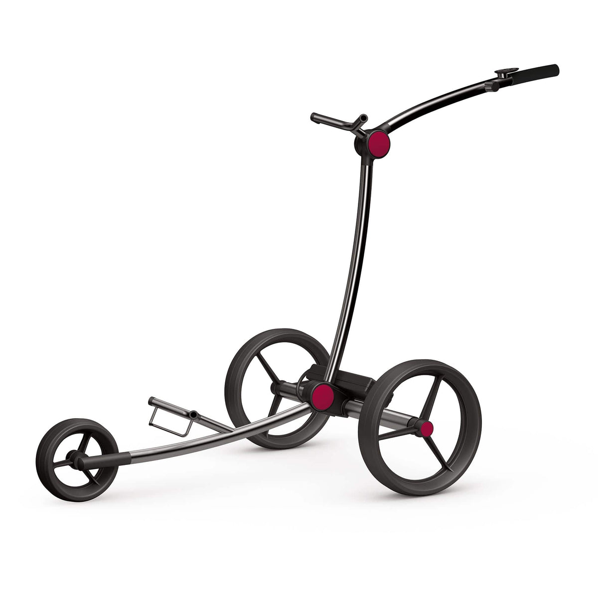 GolfQuant 2e Titan-Elektrocaddy in Brandrot