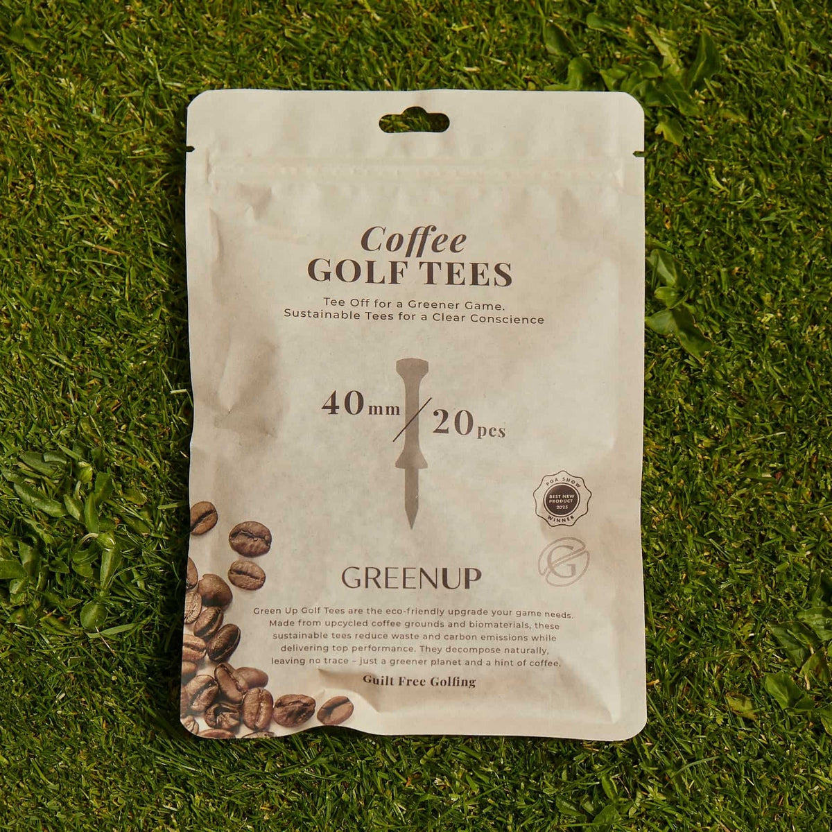 Castle Tee 40 mm aus Kaffeesatz