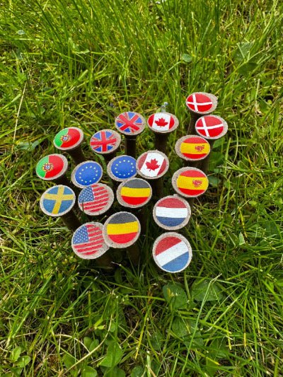 Country Tees mit Länderflagge